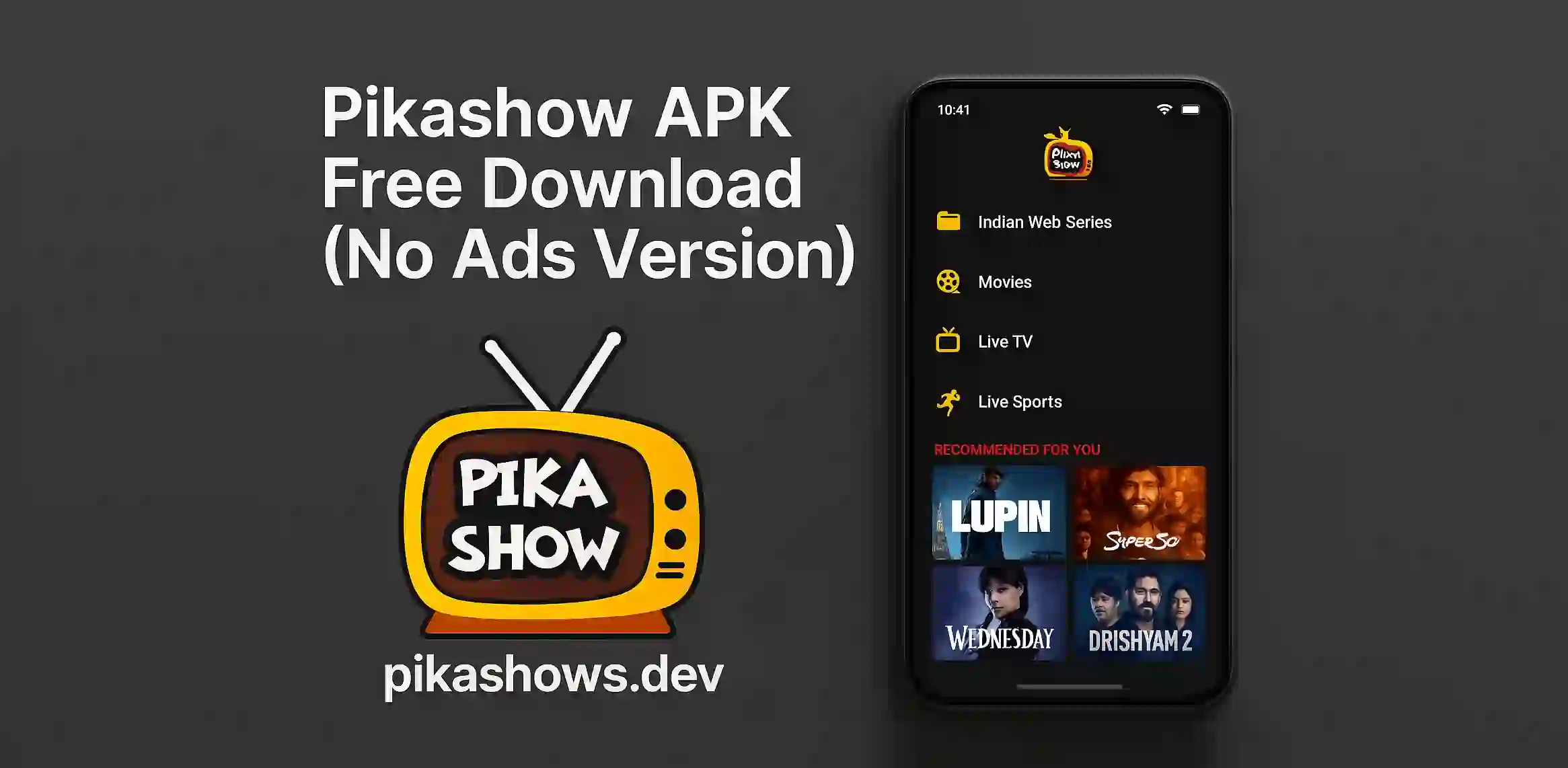 Pikashow APK Free Download (No Ads Version)