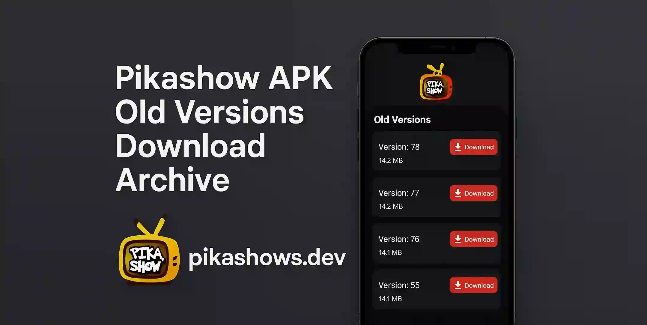 Pikashow APK Old Versions Download Archive