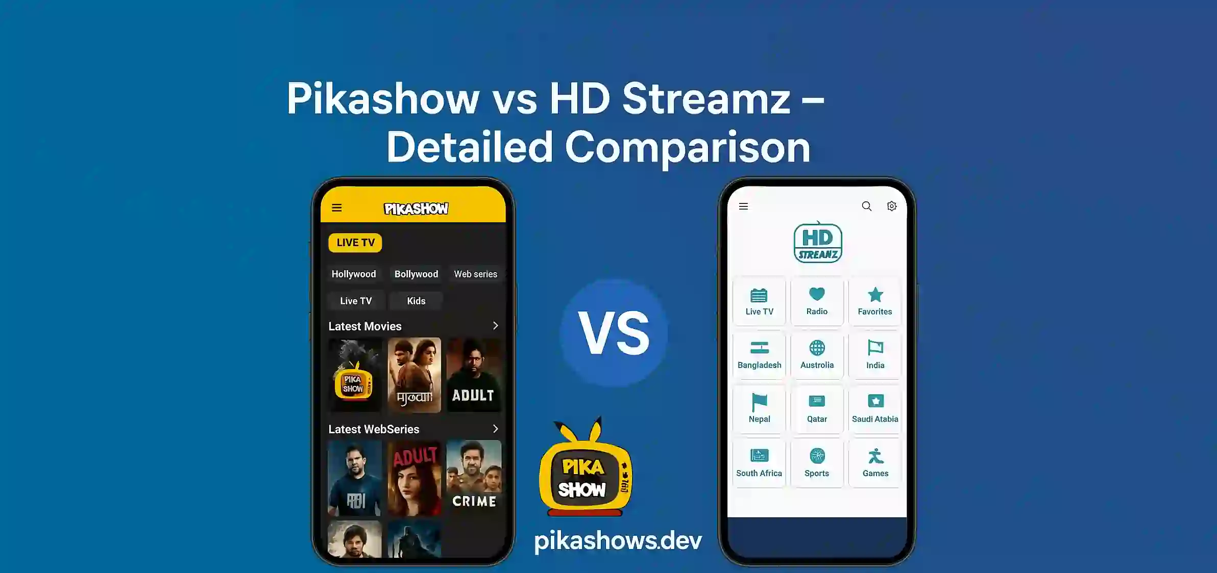 Pikashow vs HD Streamz – Detailed Comparison